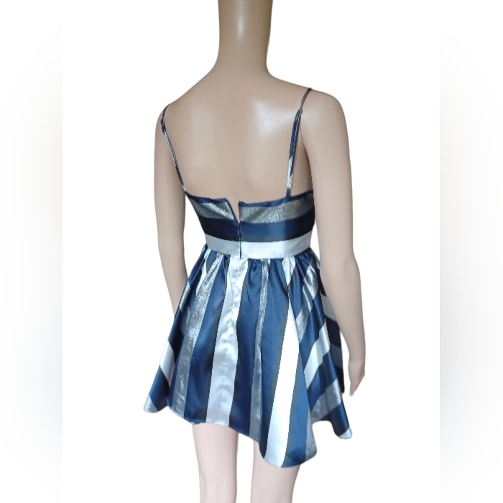 Lovers + Friends Womens Sleeveless Fit Flare Aline Mini Dress Striped Size XS - Picture 6 of 10